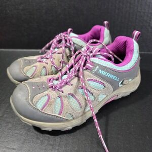 Merrell Chameleon Low Lace WTPF Kids Grey Purple Turquoise MC52379 Size 1M